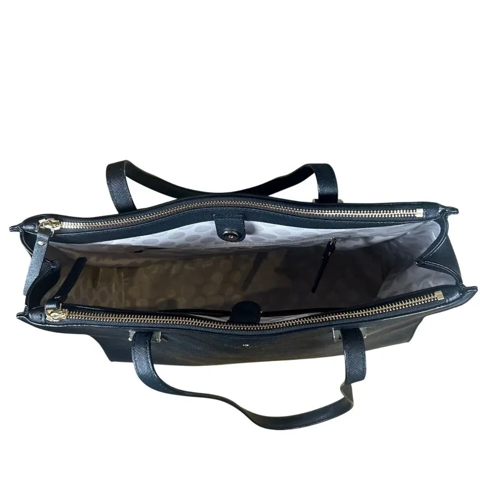 Kate Spade Cedar Street Jensen Black Leather Shoulder Bag Tote Bag - Picture 7 of 13